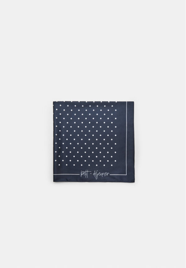 Stradivarius Polka dot scarf  Navy blue OS - Image 2