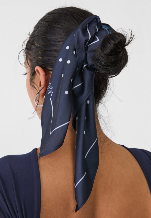 Stradivarius Polka dot scarf  Navy blue OS - Image 3