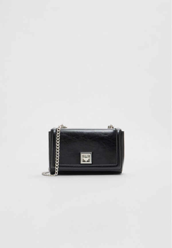 Stradivarius Crossbody bag with a square closure  Black OS