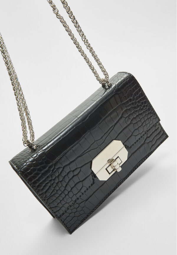 Stradivarius Crossbody bag with chain  Black OS - Image 2