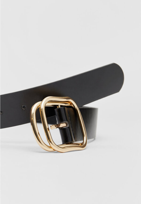 Stradivarius Belt with superimposed buckle  Black 34 - Image 2