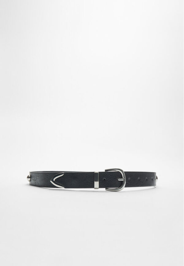 Stradivarius Belt with studs  Black 26