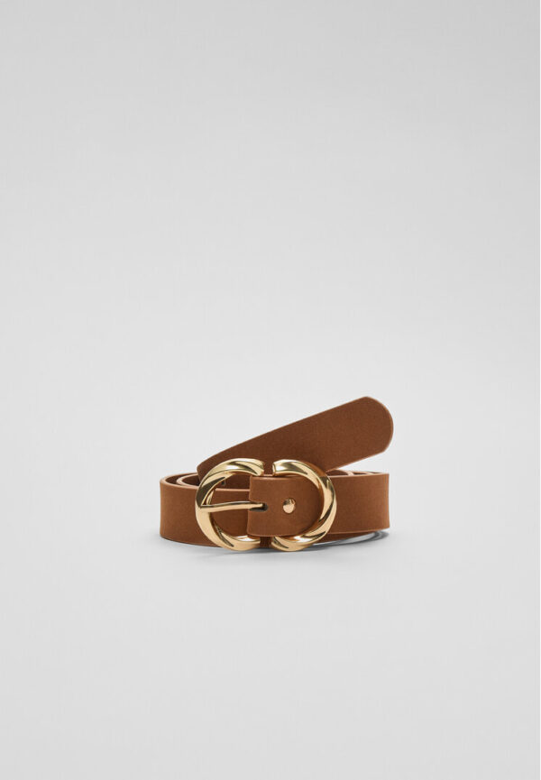 Stradivarius Double buckle belt  Pale camel 26