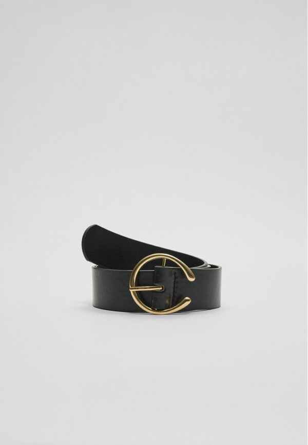 Stradivarius Belt with round buckle  Black 26