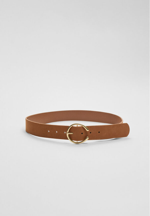 Stradivarius Belt with round buckle  Pale camel 30 - Image 2