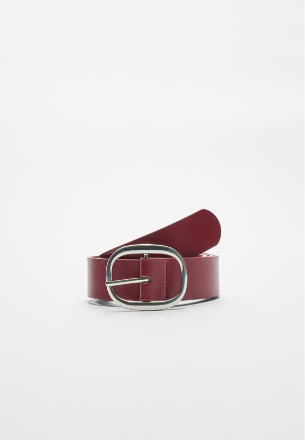 Stradivarius Belt with oval buckle  Red 30