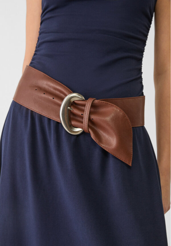 Stradivarius Wide belt with semi-spherical buckle  Pale camel 26 - Image 3