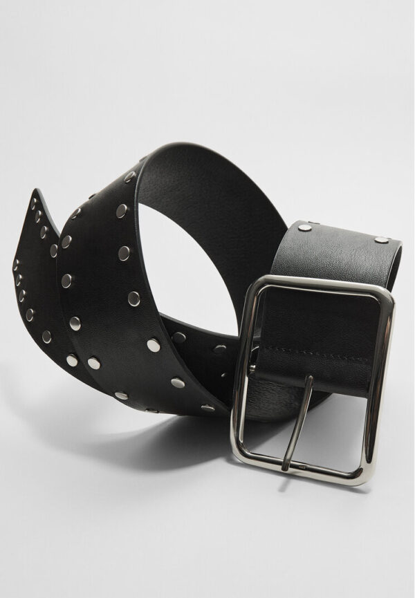 Stradivarius Wide studded belt  Black 34 - Image 2