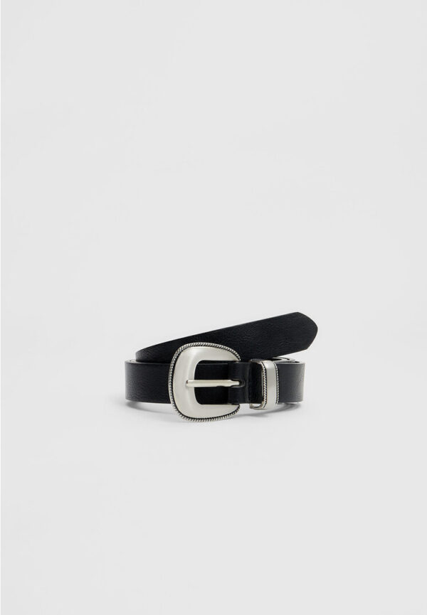 Stradivarius Cowboy belt  Black 34