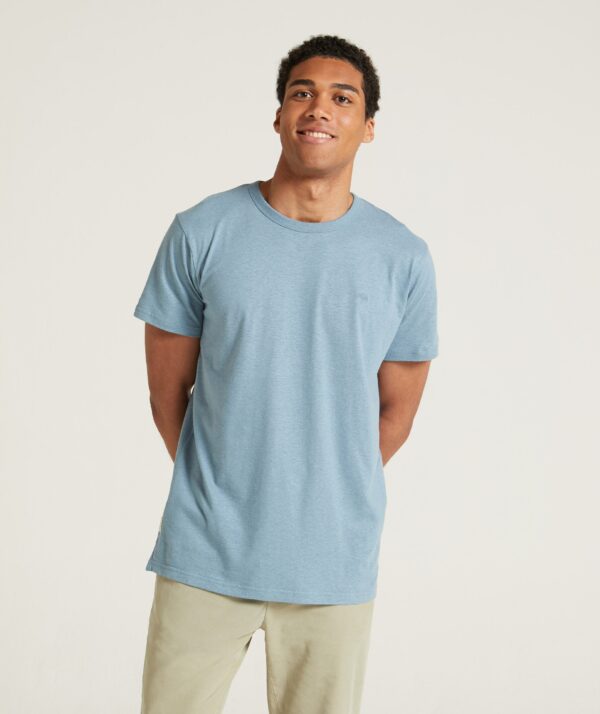 Mens Hemp Blend Slim Fit Tee - Sky Blue