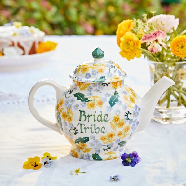 Personalised Forget Me Not & Primrose 4 Mug Teapot  - Customise Your Own Pottery  | Emma Bridgewater