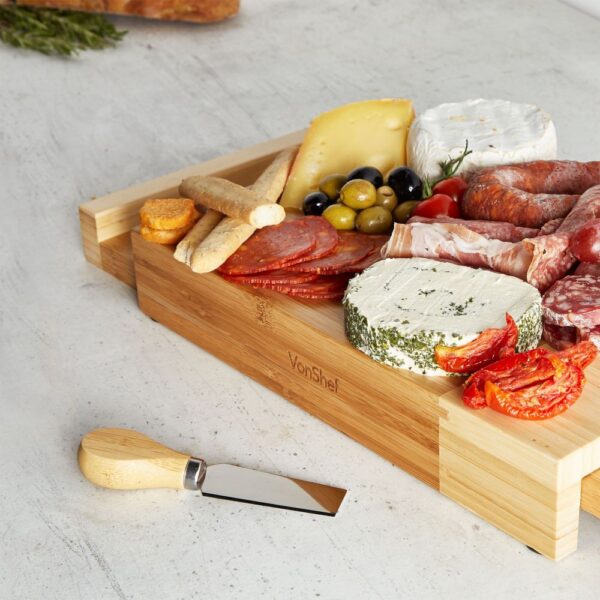 3 Layer Cheese Board With Knives - Image 3