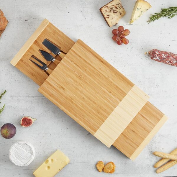 3 Layer Cheese Board With Knives - Image 2