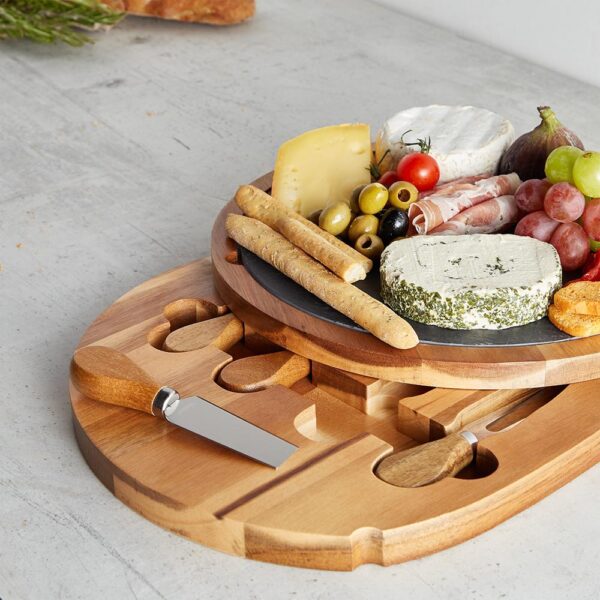 Round Cheese Board  Knife Set - Image 2