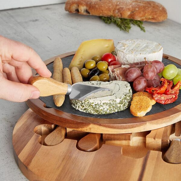 Round Cheese Board  Knife Set - Image 4