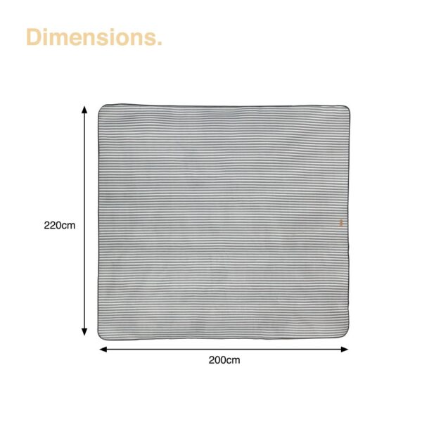 Extra Large Stripe Waterproof Picnic Blanket - Image 3