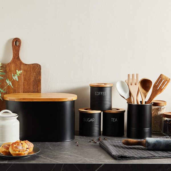 Matte Black Utensil Holder - Image 2