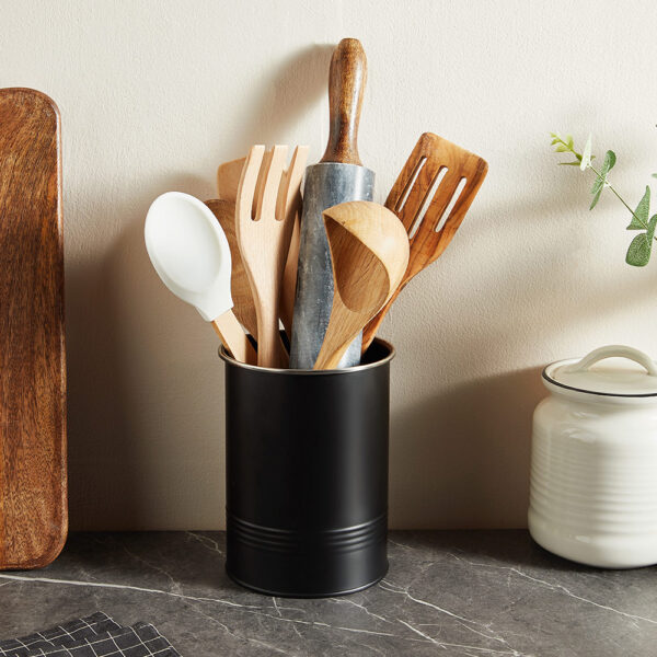 Matte Black Utensil Holder - Image 3