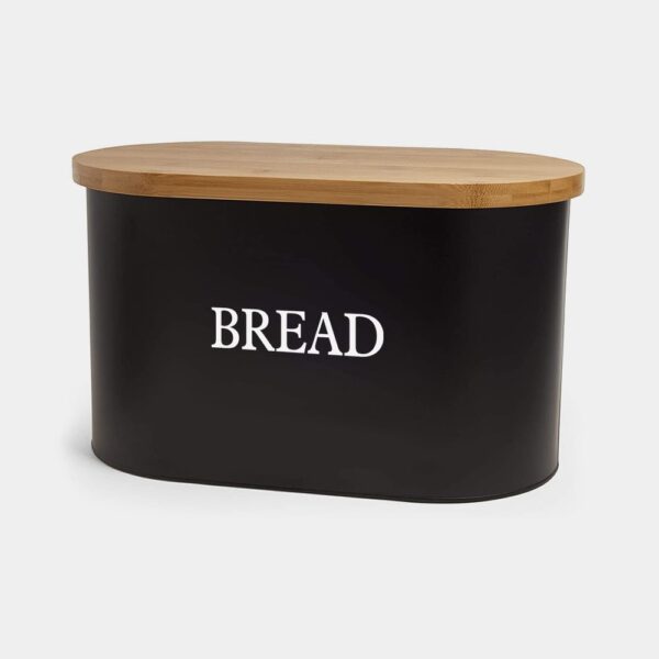 Matte Black Bread Bin