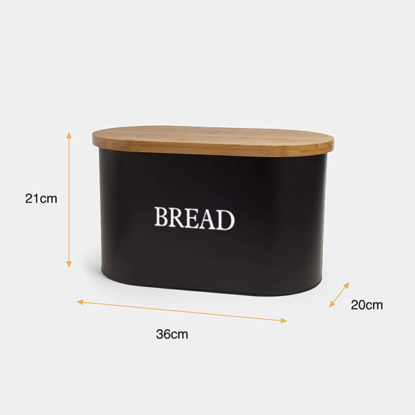 Matte Black Bread Bin - Image 4