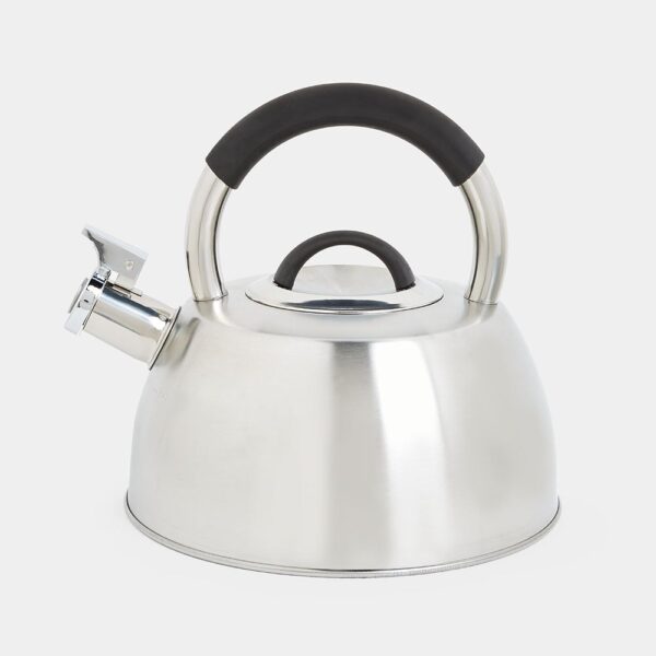 Silver Stainless Steel Whistling Stove Top Kettle - 2.5L