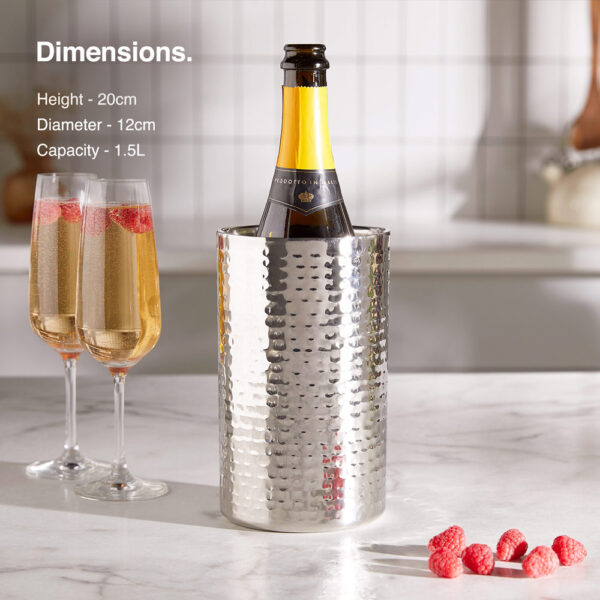 Hammered Stainless Steel Wine Cooler - Image 3