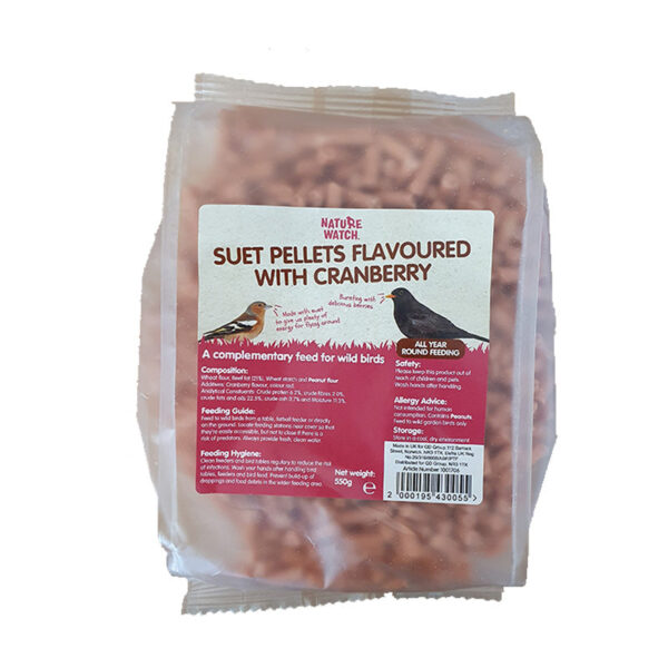 Suet Pellet Bird Feed Berry Flavour By Nature Watch - 550g