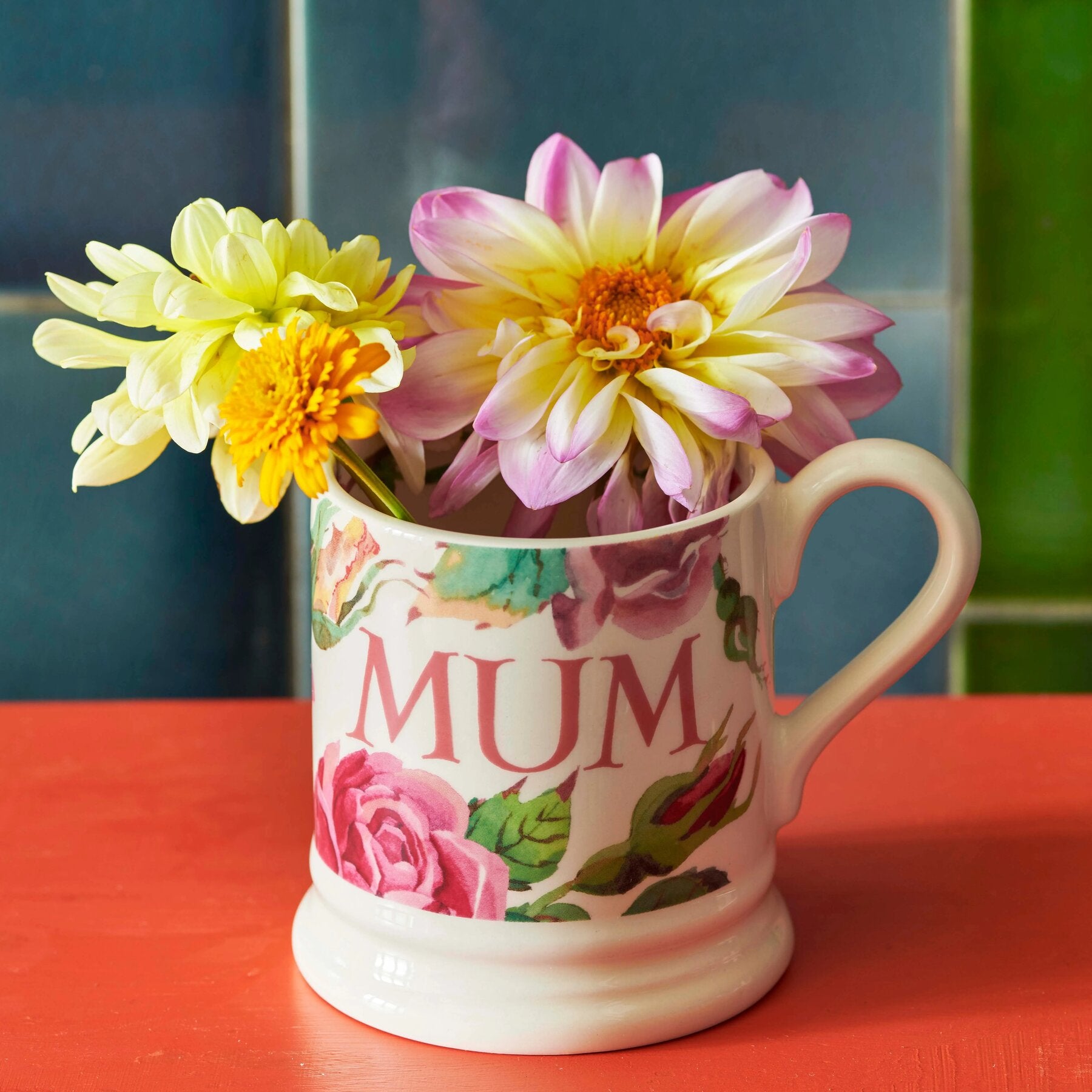 Emma Bridgewater Seconds Roses All My Life Mum 1/2 Pint Mug - Unique Handmade & Handpainted English Earthenware Tea/Coffee Mug - Image 2