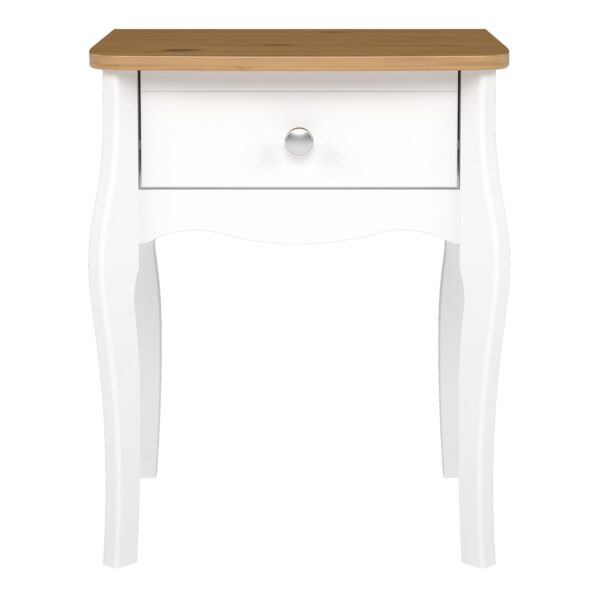 Baroque Nightstand in Pure White Iced Coffee Lacquer