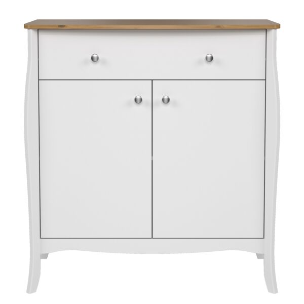 Baroque Sideboard in Pure White Iced Coffee Lacquer