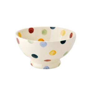 Emma Bridgewater |  Polka Dot French Bowl - Unique Handmade & Handpainted English Earthenware Decorative Plates