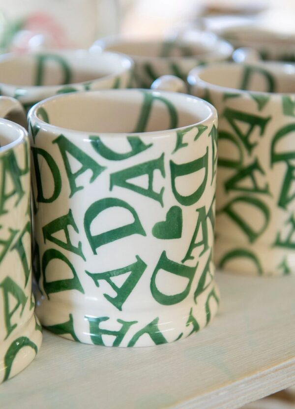 D.A.D Green 1/2 Pint Mug - Unique Handmade & Handpainted English Earthenware Tea/Coffee Mug  | Emma Bridgewater - Image 7