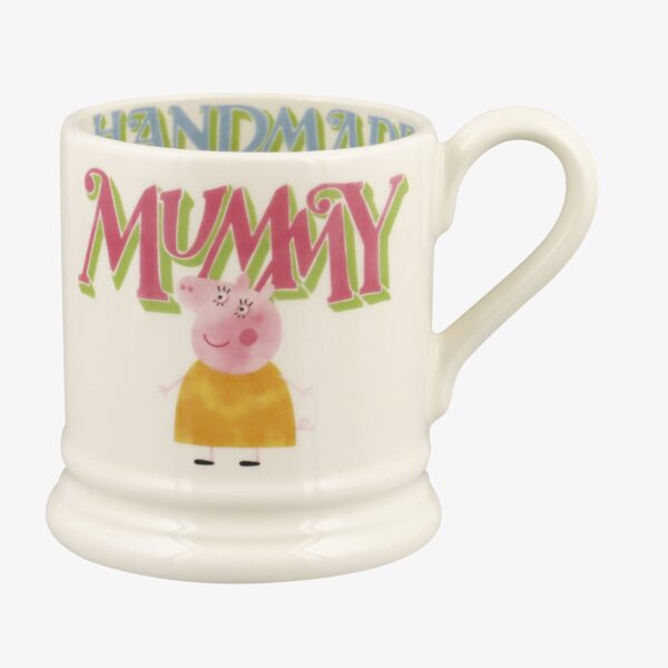 Emma Bridgewater  Seconds Peppa Pig Mummy 1/2 Pint Mug - Unique Handmade & Handpainted English Earthenware Tea/Coffee Mug