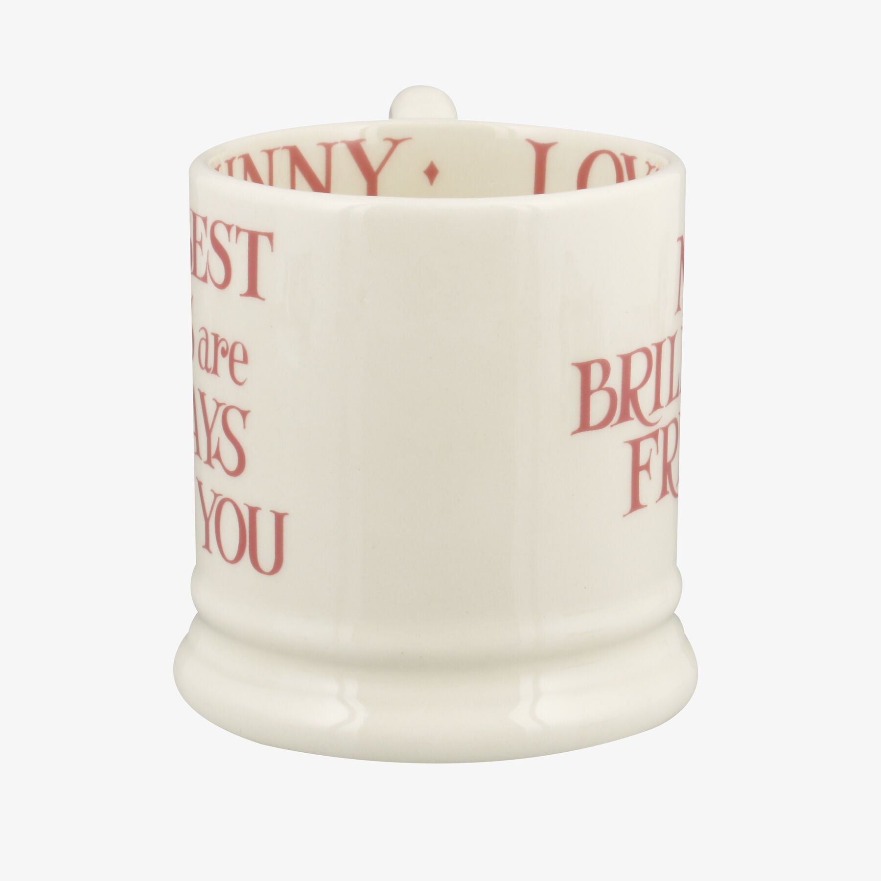 Emma Bridgewater Seconds Pink Toast My Brilliant Friend 1/2 Pint Mug - Unique Handmade & Handpainted English Earthenware Tea/Coffee Mug - Image 5