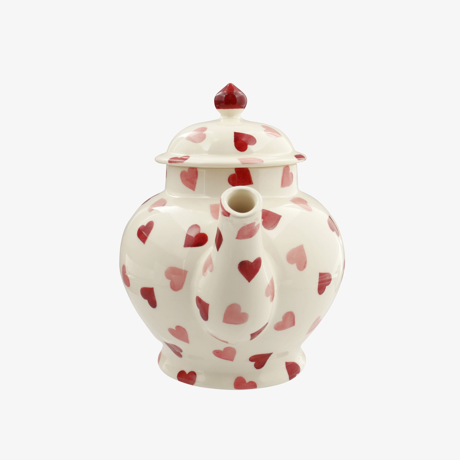 Emma Bridgewater | Seconds Pink Hearts 4 Mug Teapot - Unique Handmade & Handpainted English Earthenware Vintage Style Teapots - Image 5