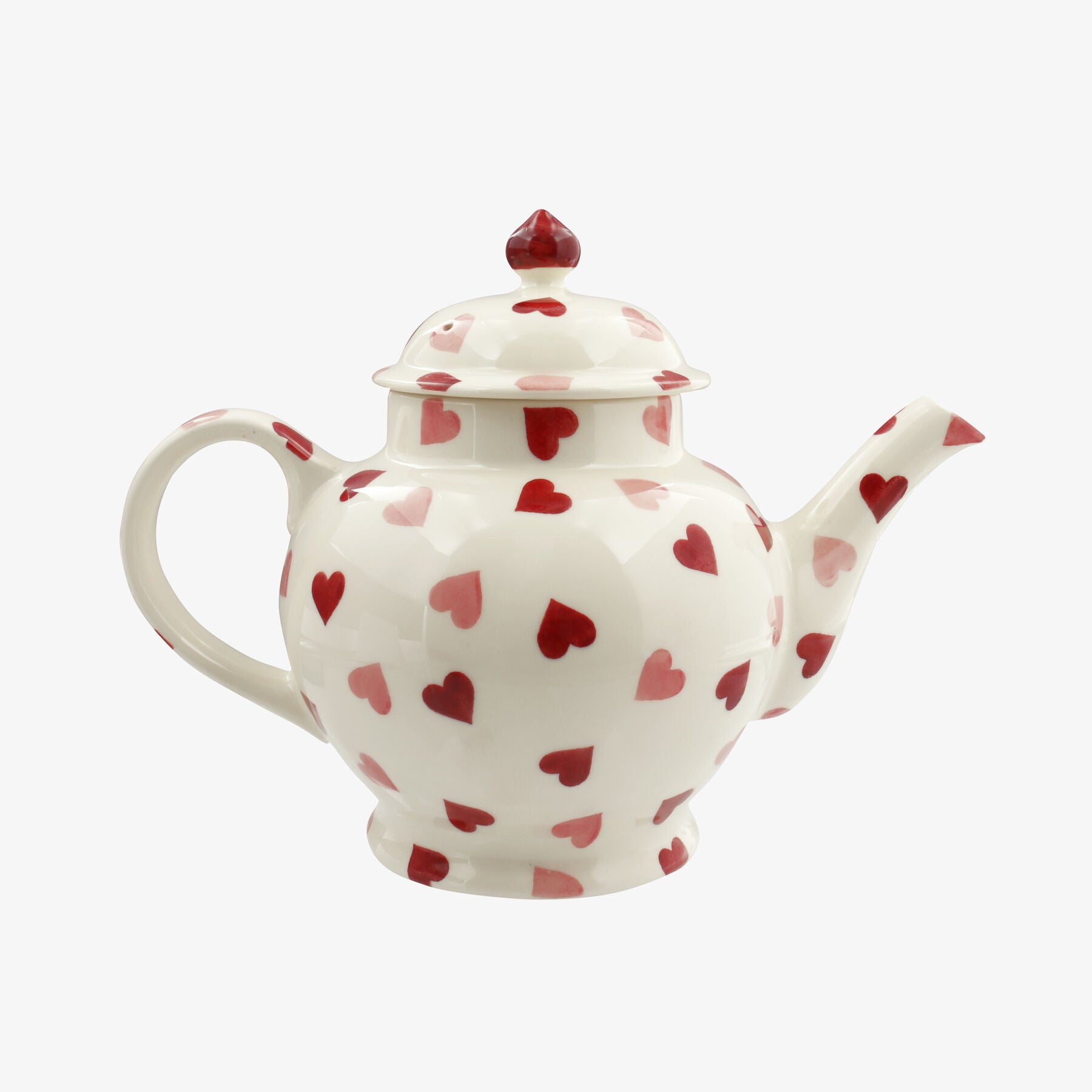 Emma Bridgewater | Seconds Pink Hearts 4 Mug Teapot - Unique Handmade & Handpainted English Earthenware Vintage Style Teapots - Image 3
