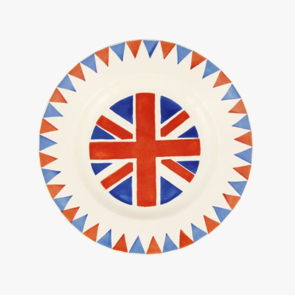 Seconds Union Jack Truly Great 8 1/2 Inch Plate - Unique Handmade & Handpainted English Earthenware British-Made Pottery Plates  | Emma Bridgewater