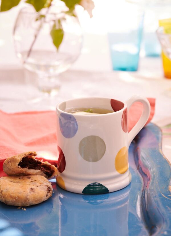 Seconds Big Polka Dots 1/2 Pint Mug - Unique Handmade & Handpainted English Earthenware Tea/Coffee Mug  | Emma Bridgewater