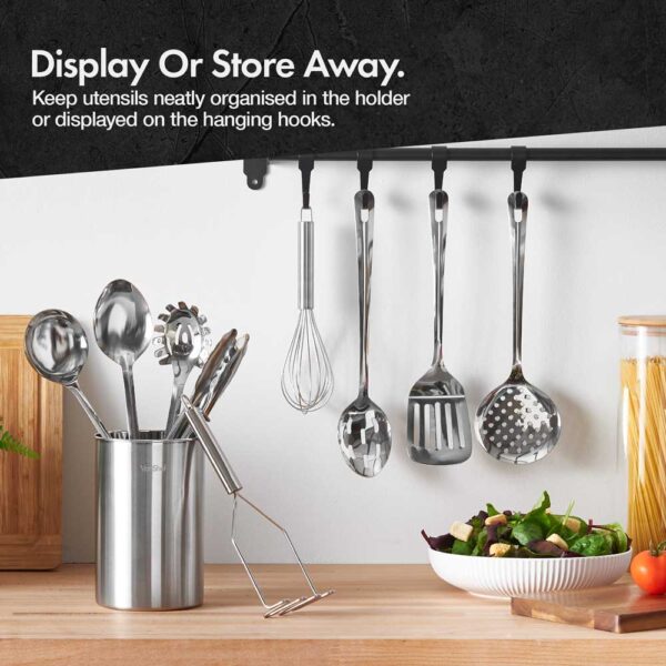 10pc Kitchen Utensil Set with Holder - Image 4