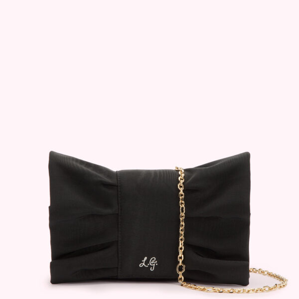 Black Moire Bow Clutch Black Moire Bow Clutch