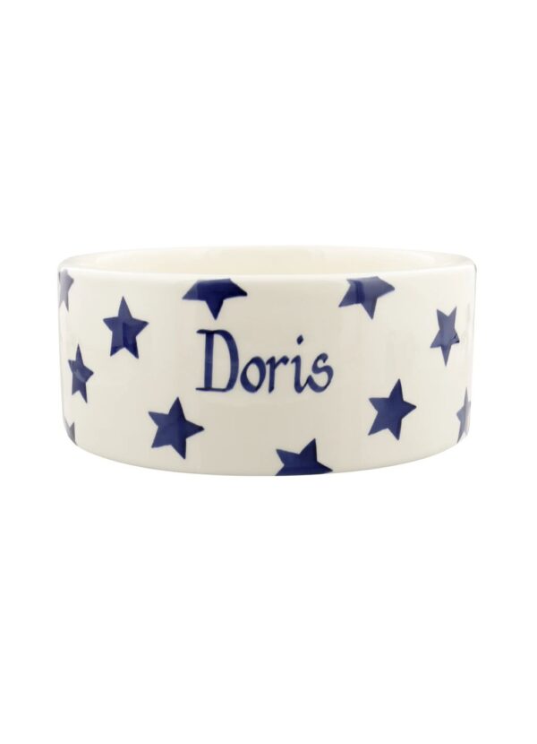 Personalised Blue Star Large Pet Bowl  - Customise Your Own Pottery  | Emma Bridgewater