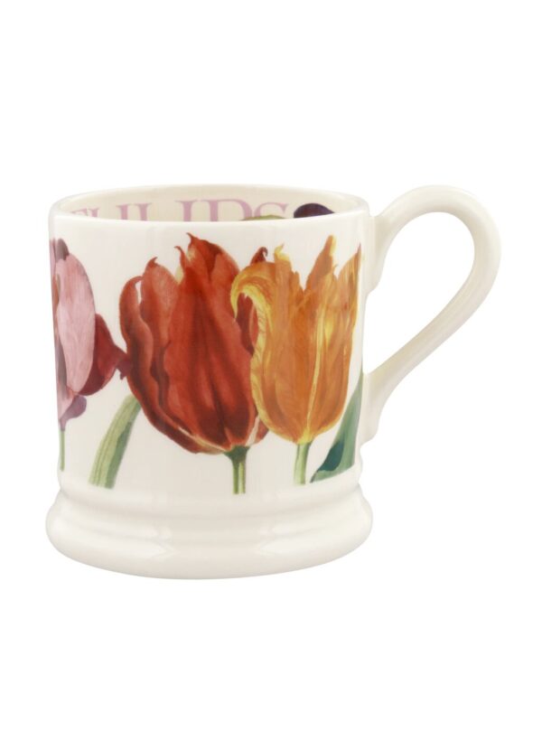 Seconds Tulips 1/2 Pint Mug - Unique Handmade & Handpainted English Earthenware Tea/Coffee Mug  | Emma Bridgewater - Image 2