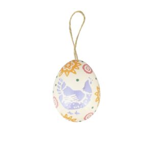 Easter Hen & Border Small Tin Egg Decoration Perfect For Decorating The Christmas Tree  | Emma Bridgewater
