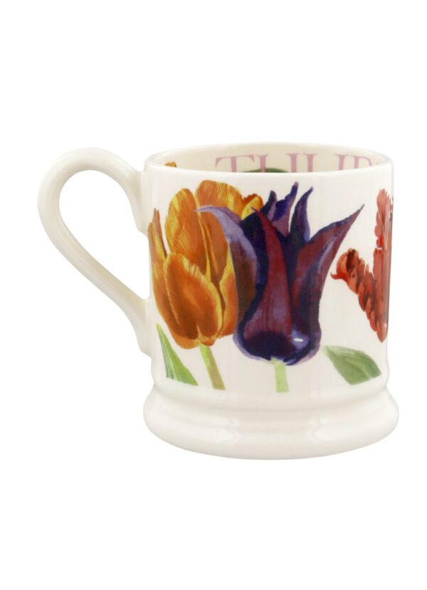 Seconds Tulips 1/2 Pint Mug - Unique Handmade & Handpainted English Earthenware Tea/Coffee Mug  | Emma Bridgewater - Image 4