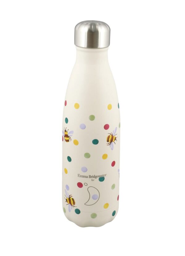 Bumblebee & Polka Dot Chillys Insulated Chilly's Bottle - Eco-Friendly Insulated Metal Drinks Flask  | Emma Bridgewater - Image 2