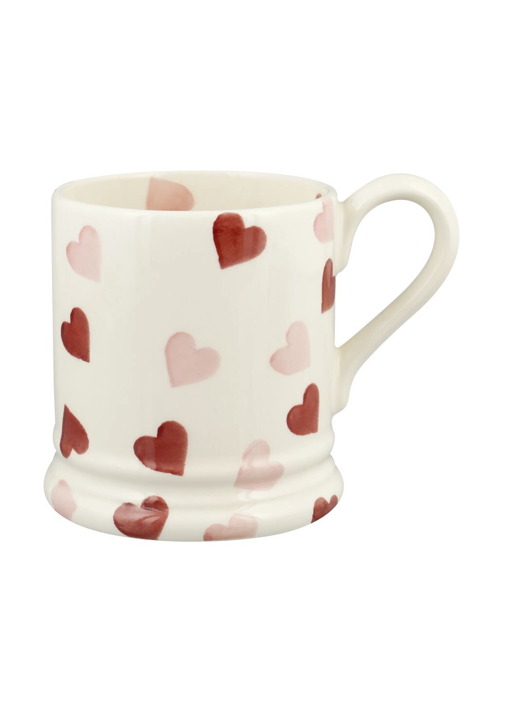 Emma Bridgewater Seconds Pink Hearts 1/2 Pint Mug - Unique Handmade & Handpainted English Earthenware Tea/Coffee Mug - Image 2