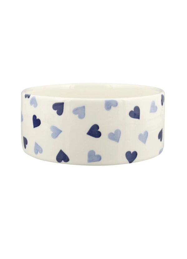 Personalised Blue Hearts Large Pet Bowl  - Customise Your Own Pottery  | Emma Bridgewater - Image 2