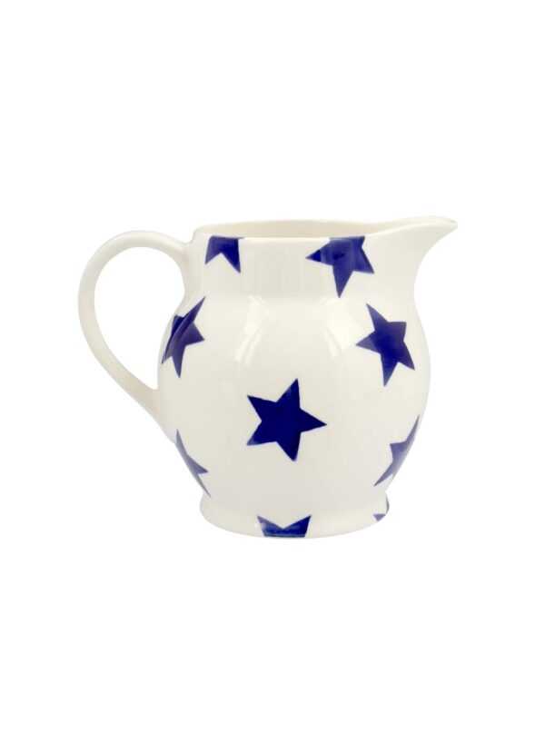 Seconds Blue Star 1/2 Pint Jug - Unique Handmade & Handpainted English Earthenware Decorative Jug  | Emma Bridgewater - Image 4