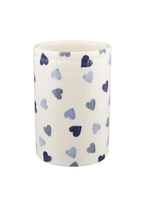 Personalised Blue Hearts Medium Vase  - Customise Your Own Pottery | Emma Bridgewater - Image 2