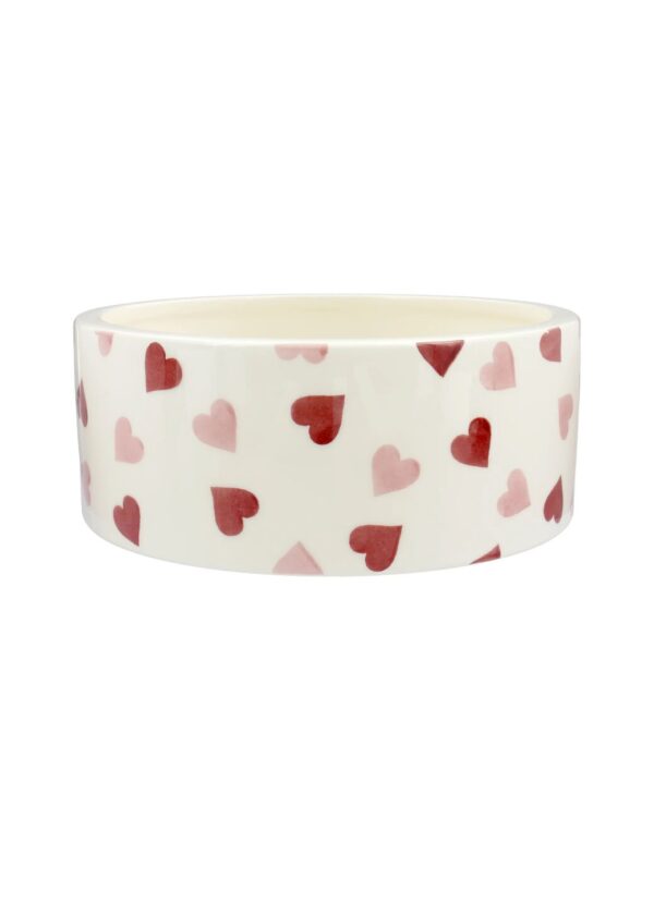 Personalised Pink Hearts Large Pet Bowl  - Customise Your Own Pottery  | Emma Bridgewater - Image 2